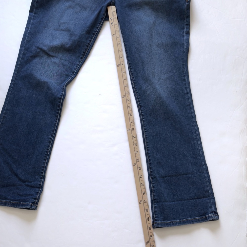 Lularoe Magic Waist Skinny Fit Bootcut Jeans 38 Stretch Comfy Mom Medium Wash - Picture 10 of 14